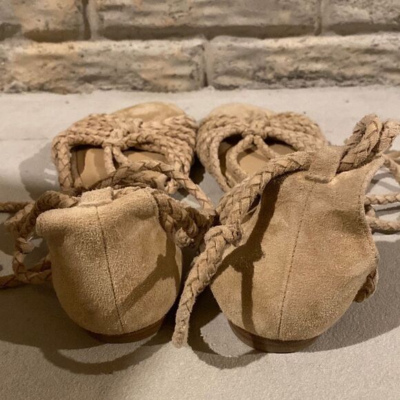 NWOB MSRP $288 Joie Falk Ankle Wrap Flats Women's Size 6.5 - Picture 9 of 12